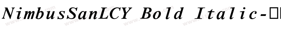 NimbusSanLCY Bold Italic字体转换